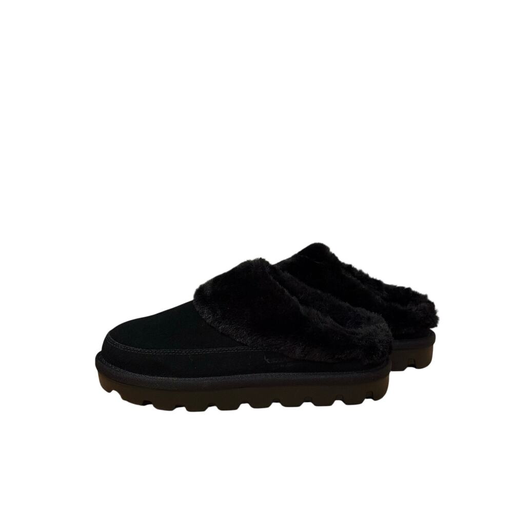 Koolaburra by UGG Tizzey 1145930 Women’s 8 Black Suede Faux Fur Slippers Clogs